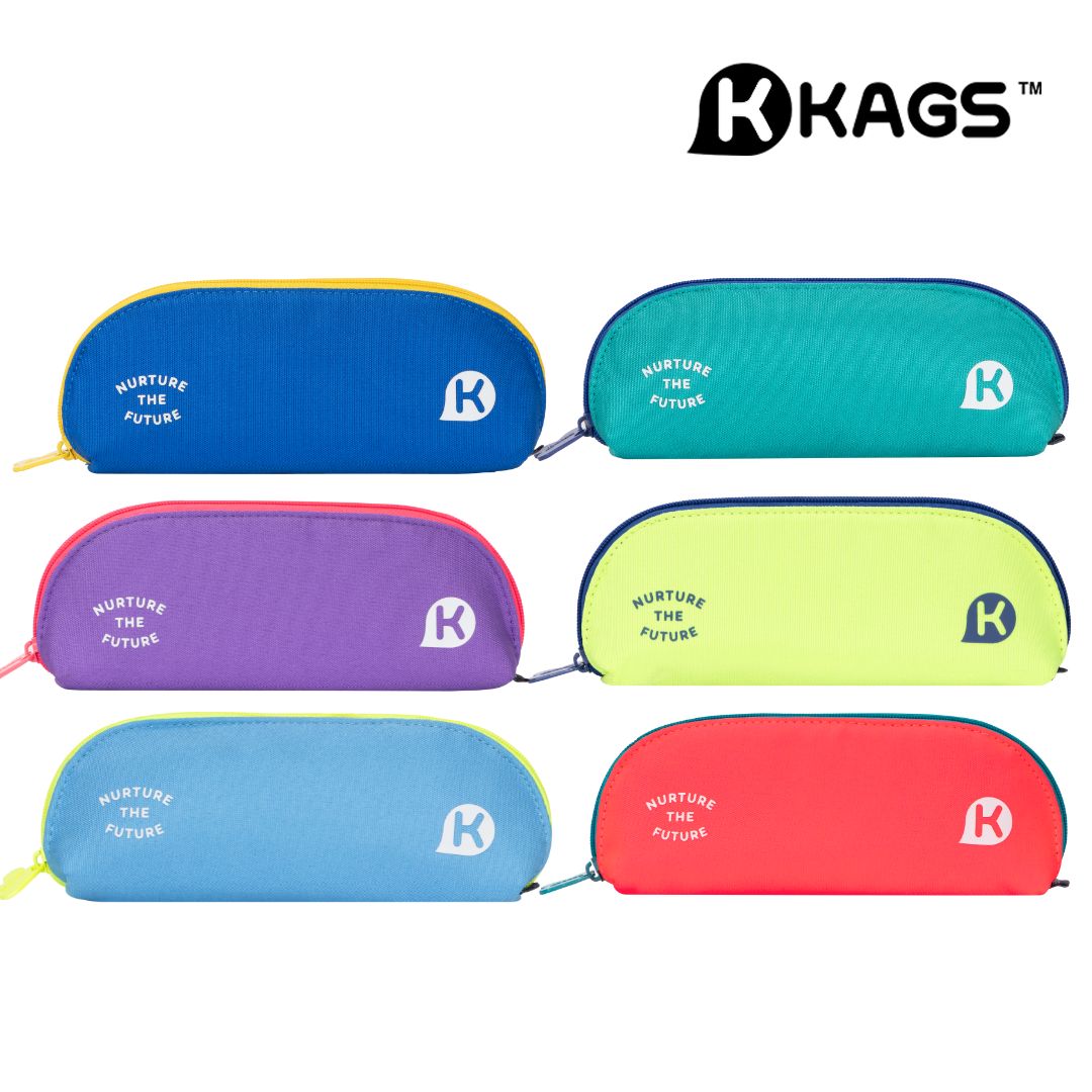KAGS IZZY Series Pouch Type Pencil Case - Steel Blue